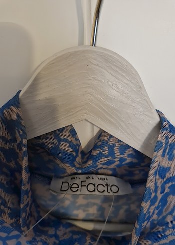 Uzun Kollu Drapeli Mavi Mini Elbise - Görsel 3