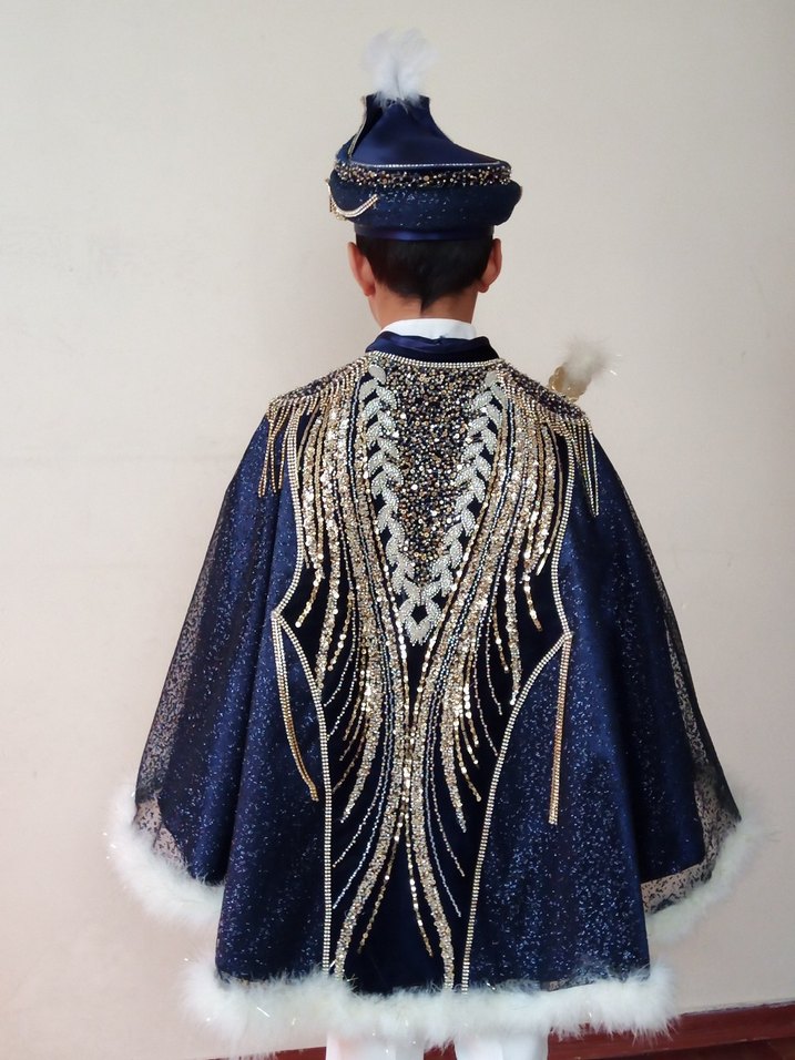 Lacivert Nakışlı Püsküllü Çocuk Sünnet Kıyafeti - Görsel 2