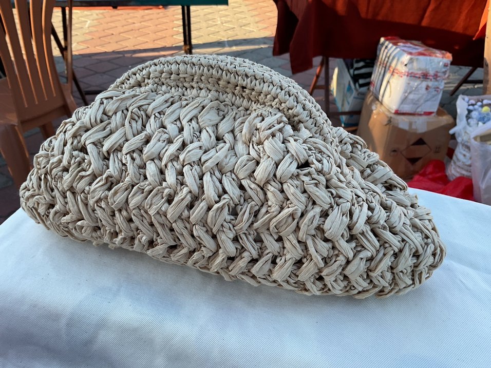 Bej Örgü Kadın Portföy Çanta - Görsel 2