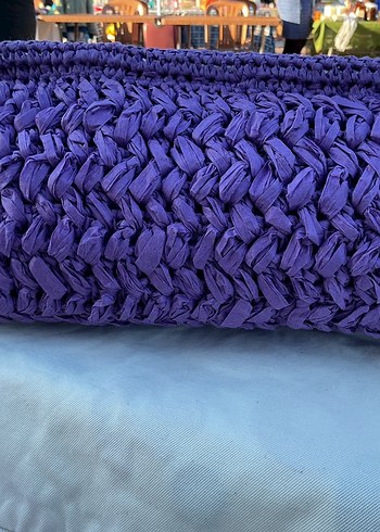 Mor Örgü Kadın Portföy Çanta - Görsel 3