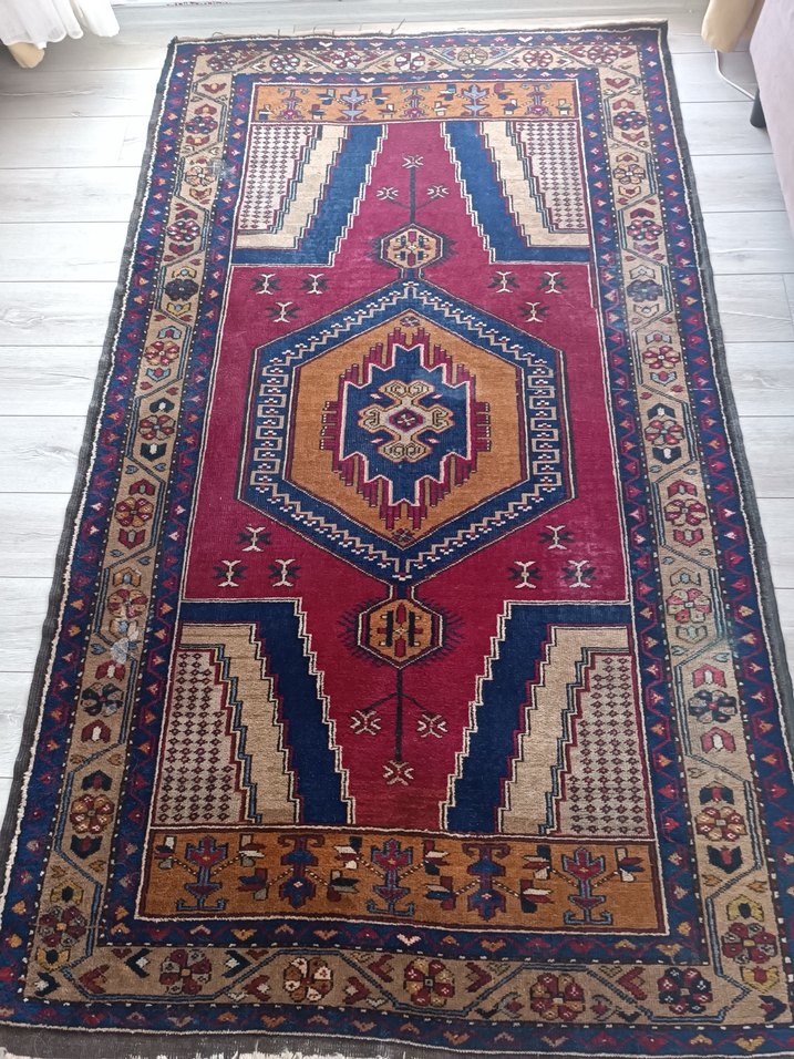 Elyapımı Kayseri Halısı Çok Renkli Desenli 150 s95 cm - Görsel 2