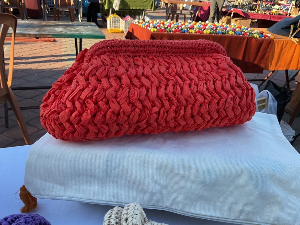 Burslu rafya ip çanta - Görsel 2