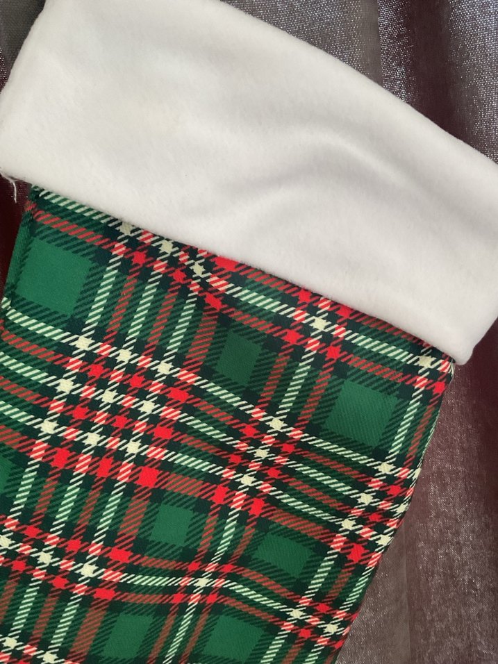 Renkli Ekose Desenli Yılbaşı Çorabı - Görsel 3