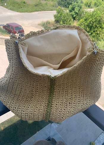 Bej Örgü Kadın Çanta - Görsel 2