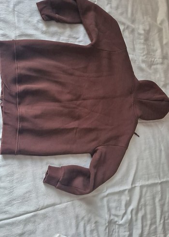 Kahverengi Kapüşonlu Fermuarlı Polar - Görsel 2