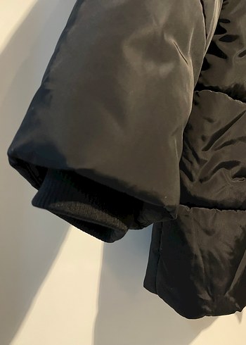 çift fermuarlı ve düğmeli kadın şişme mont - Görsel 2