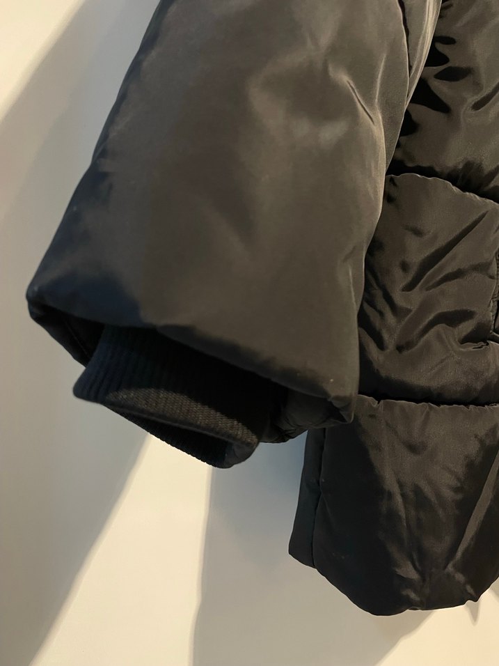 çift fermuarlı ve düğmeli kadın şişme mont - Görsel 2