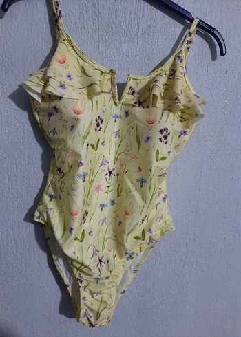 Sarı Desenli Fırfırlı Mini Mayo - Görsel 2