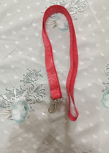 Kırmızı Desenli telefon askısı - Görsel 2