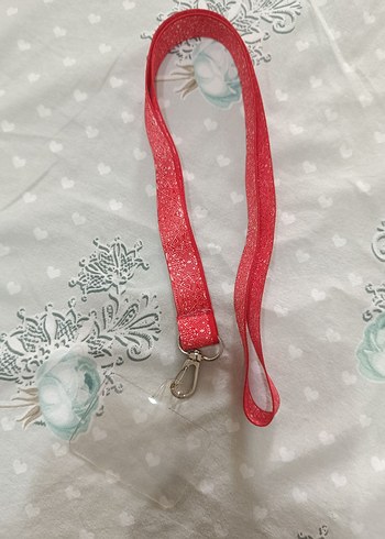 Kırmızı Desenli telefon askısı - Görsel 4