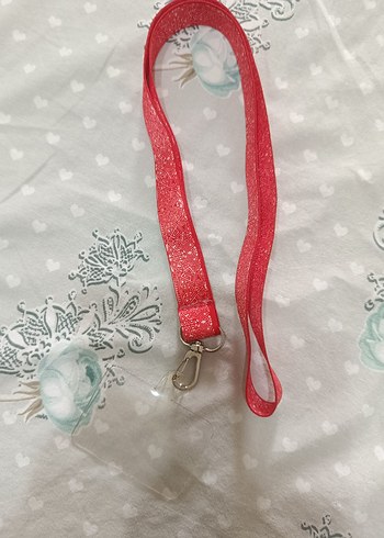 Kırmızı Desenli telefon askısı - Görsel 3