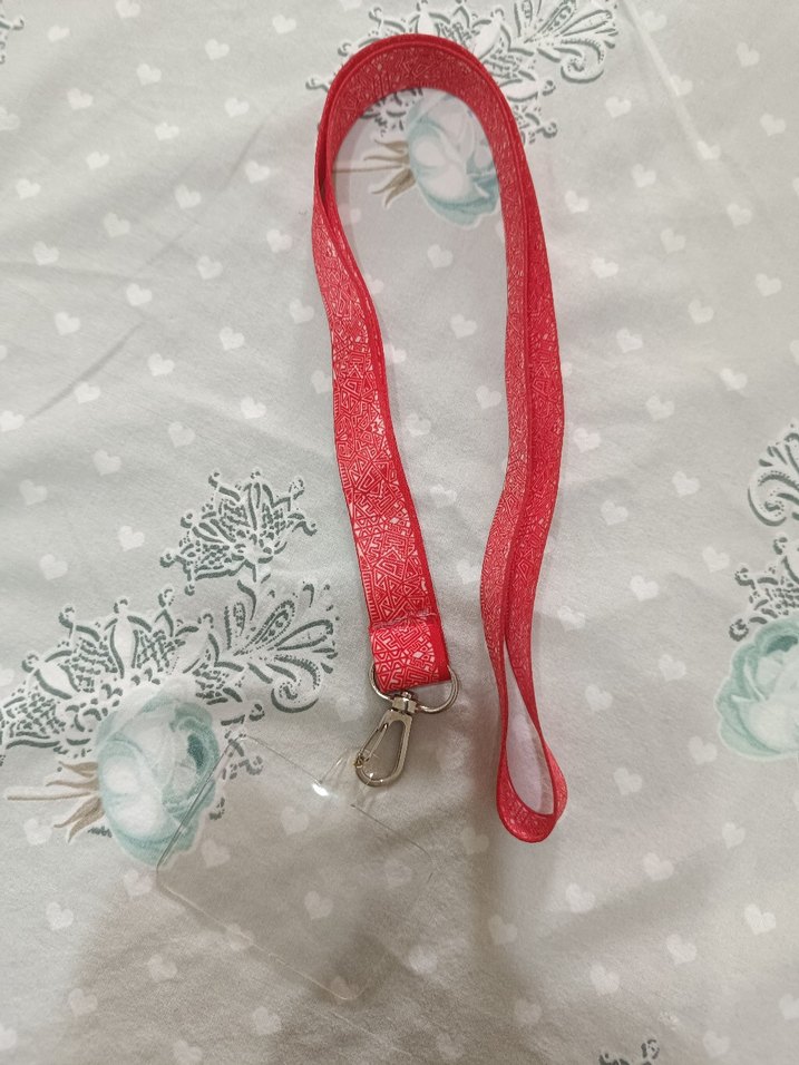 Kırmızı Desenli telefon askısı - Görsel 2