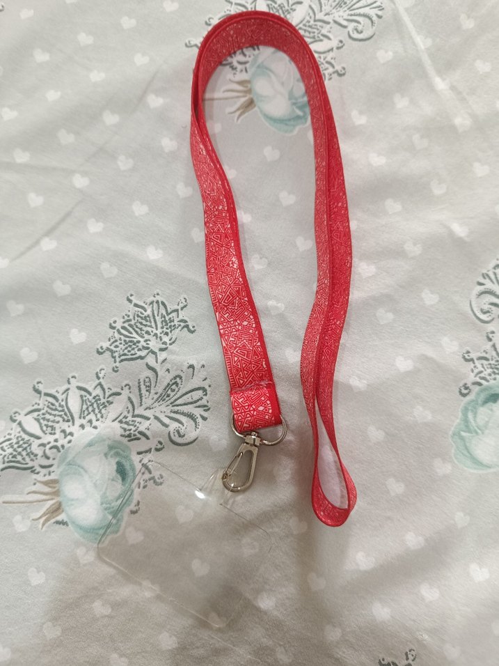 Kırmızı Desenli telefon askısı - Görsel 4