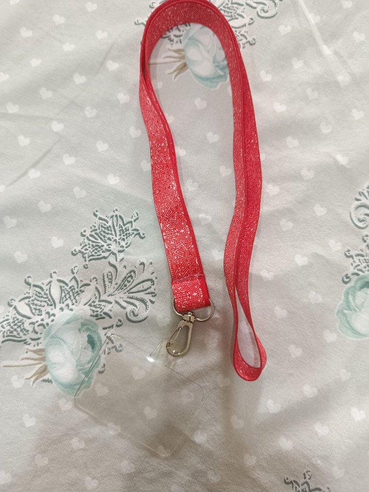 Kırmızı Desenli telefon askısı - Görsel 3