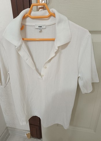 Düğmeli Beyaz Keten Kadın Gömlek - Görsel 3