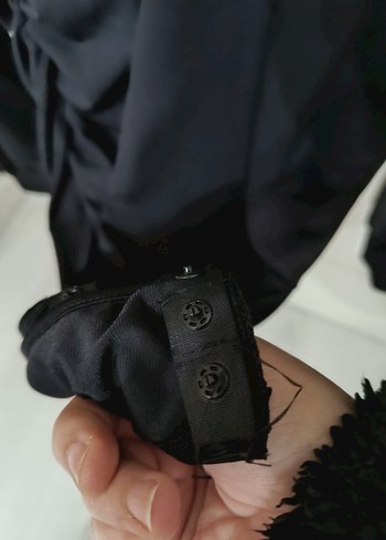 Uzun Kollu Siyah Gotik Bluz - Görsel 6