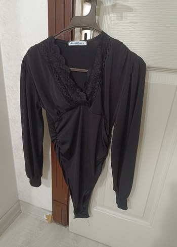 Uzun Kollu Siyah Gotik Bluz - Görsel 5