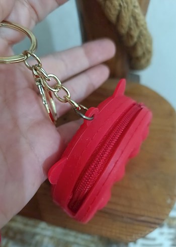 Kırmızı Sonic Fermuarlı Anahtarlık cüzdan - Görsel 5