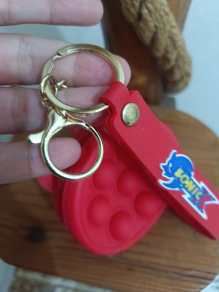 Kırmızı Sonic Fermuarlı Anahtarlık cüzdan - Görsel 4