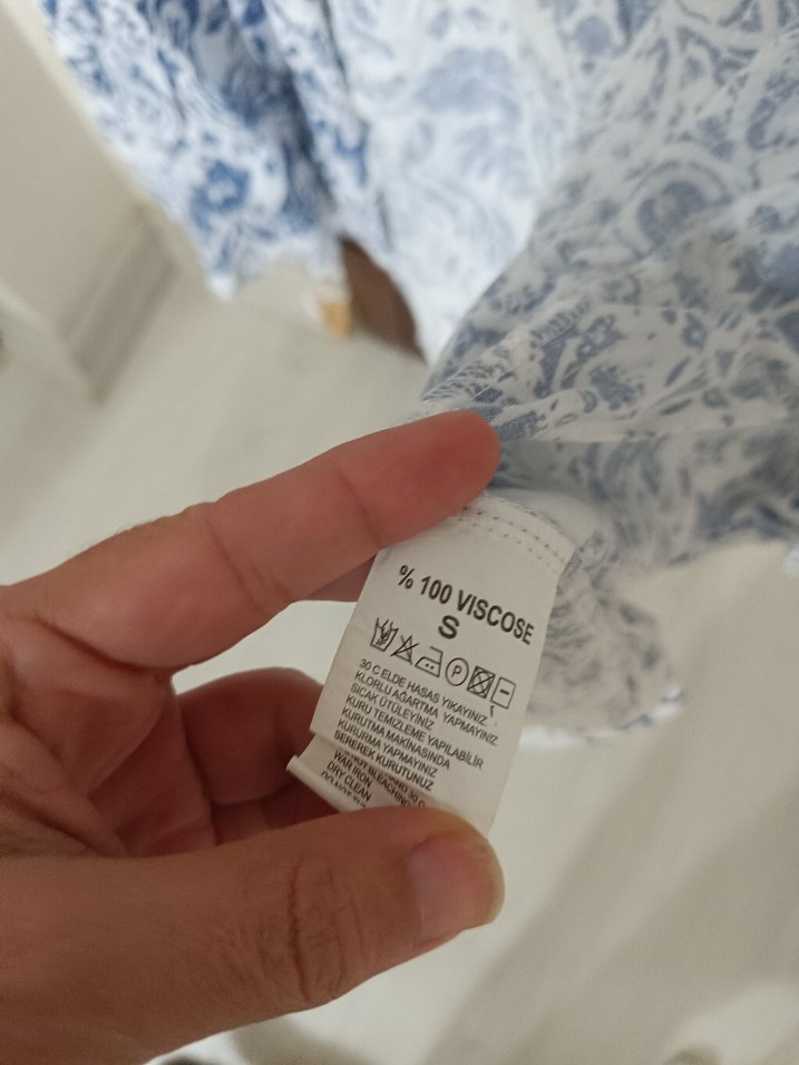 Bohem Uzun Kollu Mavi Gömlek - Görsel 4