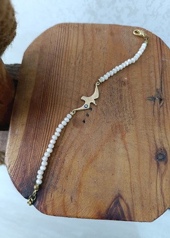 Beyaz Boncuklu Bohem Kadın Bileklik - Görsel 3