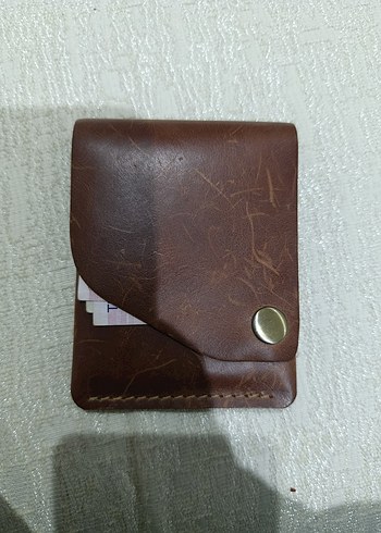 Koyu Kahverengi Minimalist Erkek Cüzdanı - Görsel 2