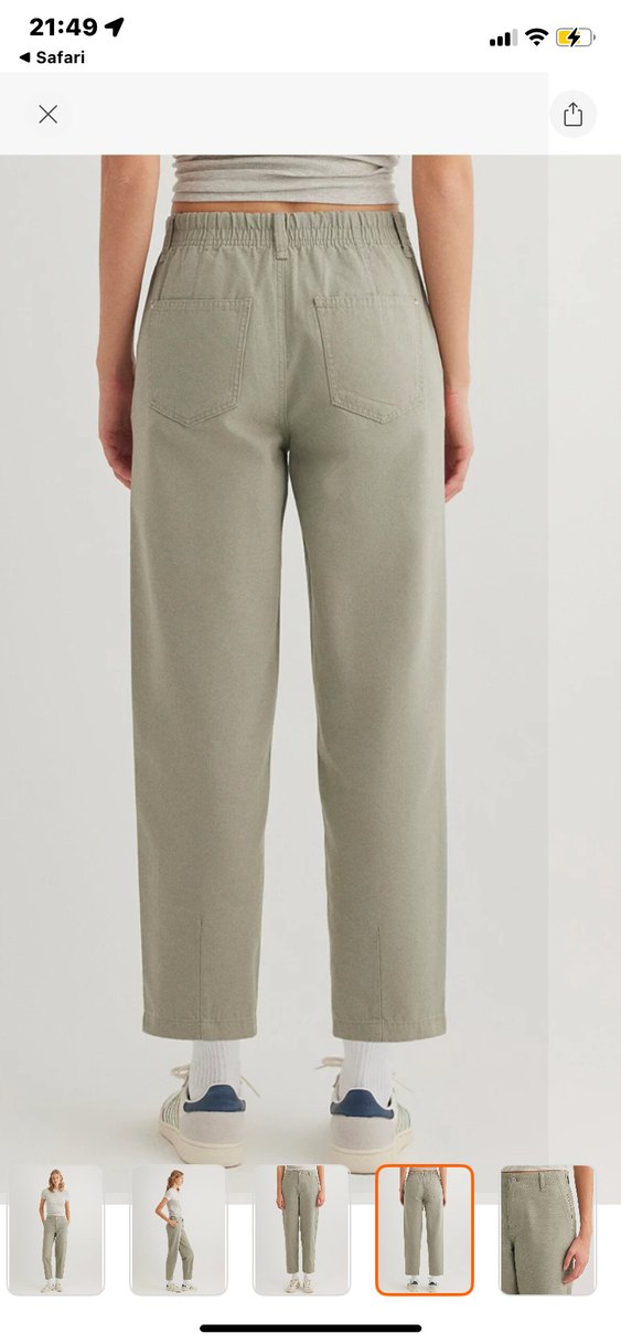 Kadın Haki Regular Fit Boyfriend Pantolon - Görsel 3