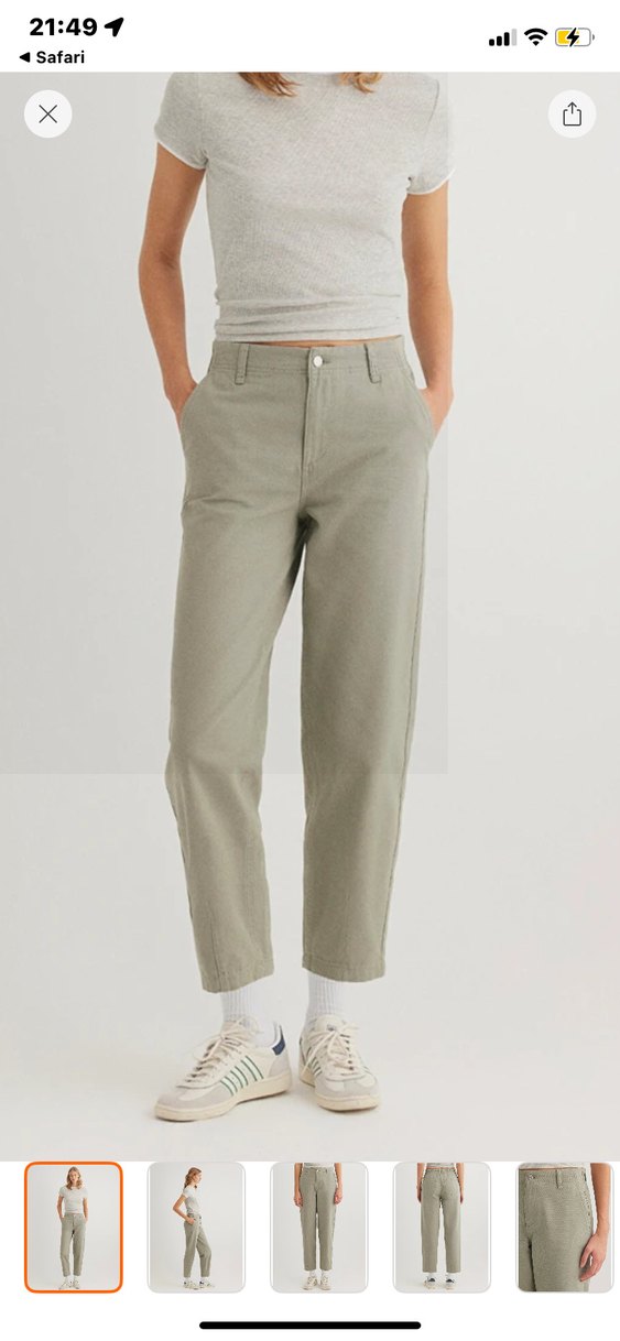 Kadın Haki Regular Fit Boyfriend Pantolon - Görsel 2