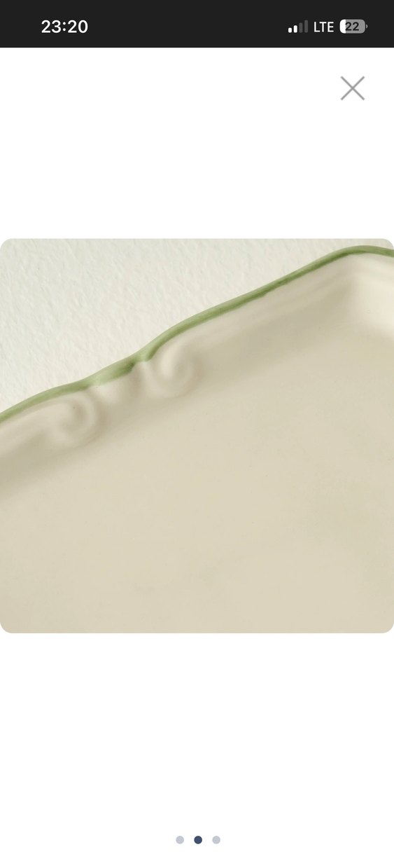 Yeşil Kenarlı Kahvaltı Tabağı - Görsel 2