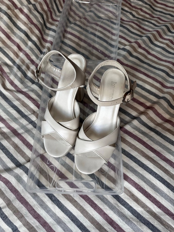 Beyaz Platform Topuklu Gelin Ayakkabı - Görsel 2