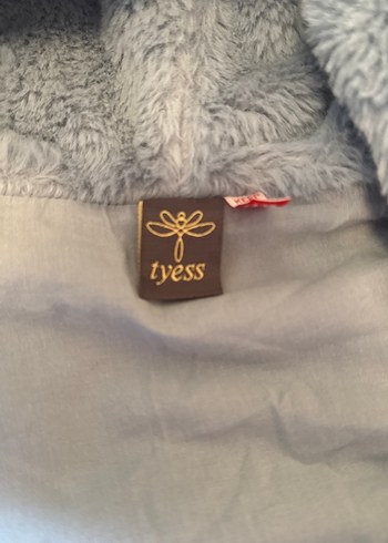 Kapüşonlu mavi kız çocuk yeleği - Görsel 3