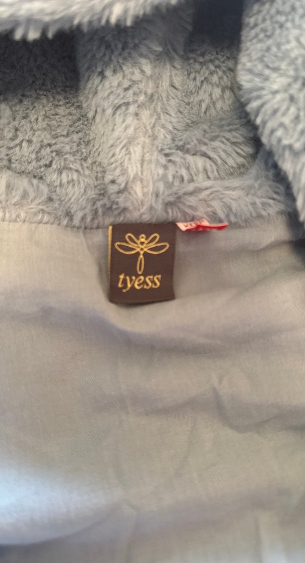 Kapüşonlu mavi kız çocuk yeleği - Görsel 3