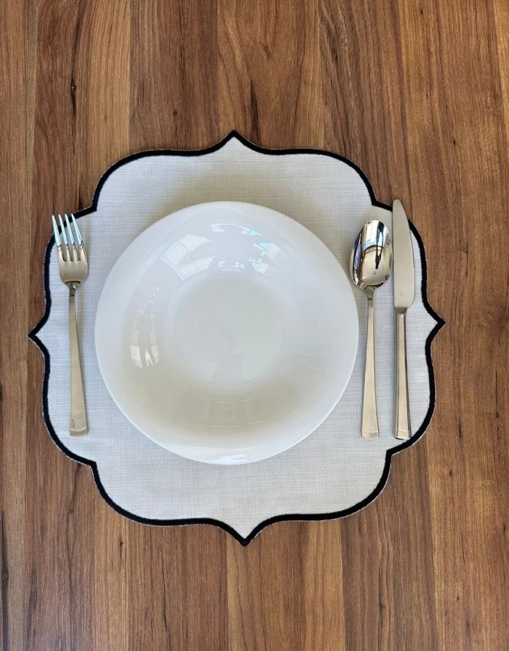 Nakışlı Modern Klasik Beyaz Amerikan Servisi - Görsel 5