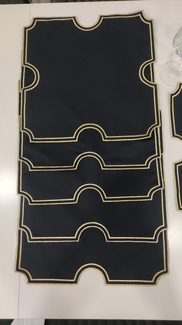 6 lı Modern Klasik Gold sim nakış İşlemeli Amerikan Servis - Görsel 5