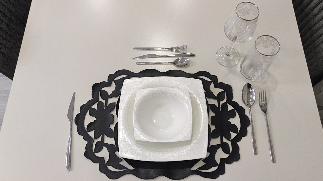 6 lı deri Amerikan servis takımı - Görsel 4