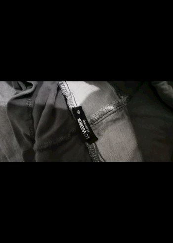 Gri Rahat Kesim Hamile Kot Pantolon - Görsel 2