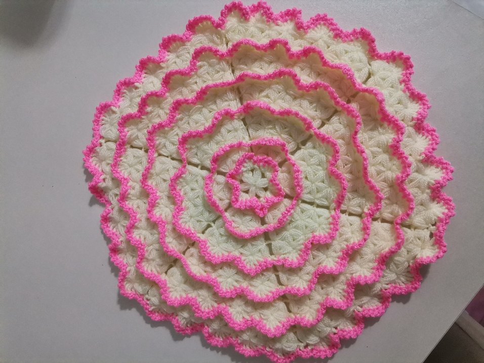 Renkli Nakışlı Örgü çeyizlik lif - Görsel 2