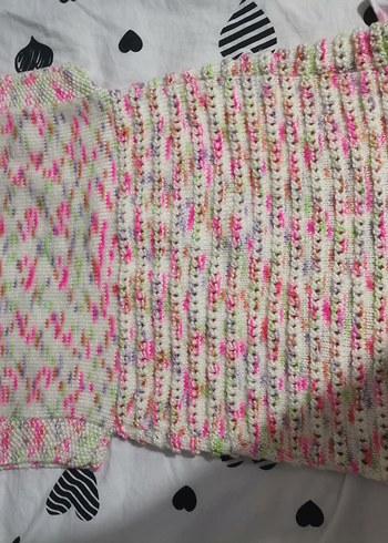 Kız Çocuk Çok Renkli Örgü Bohem Yelek - Görsel 2