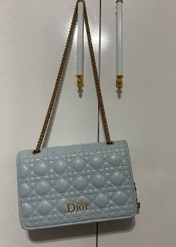 Gold Deri Zincir Detaylı Dior Çanta - Görsel 5