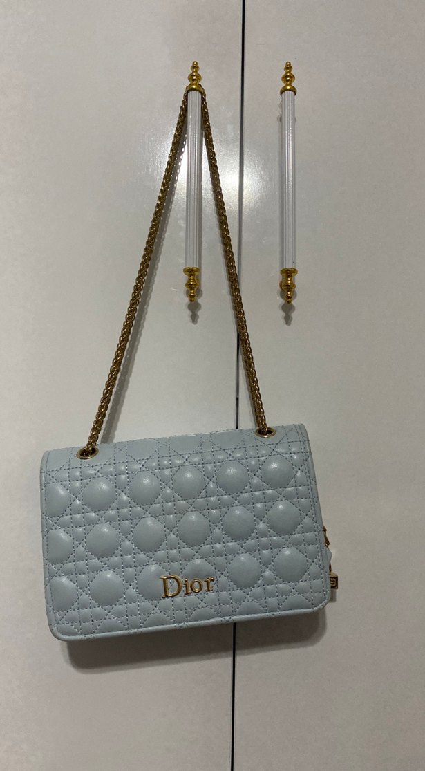 Gold Deri Zincir Detaylı Dior Çanta - Görsel 5