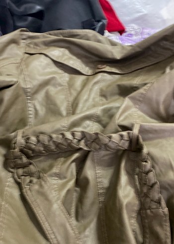 Düğmeli Kadın Deri Ceket - Görsel 3