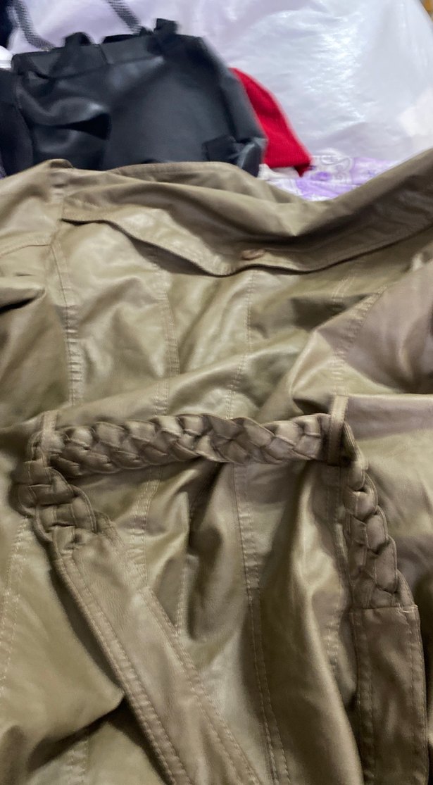 Düğmeli Kadın Deri Ceket - Görsel 3