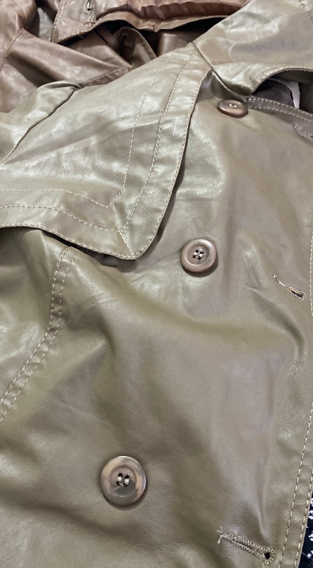 Düğmeli Kadın Deri Ceket - Görsel 5