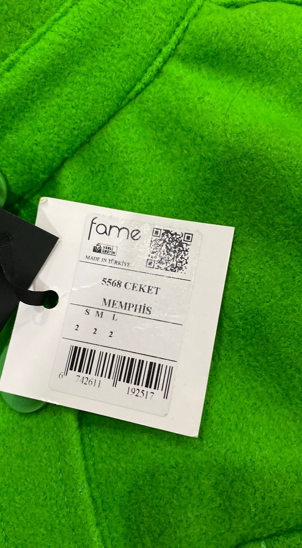 Yeşil Düğmeli Kadın Polar Ceket - Görsel 4