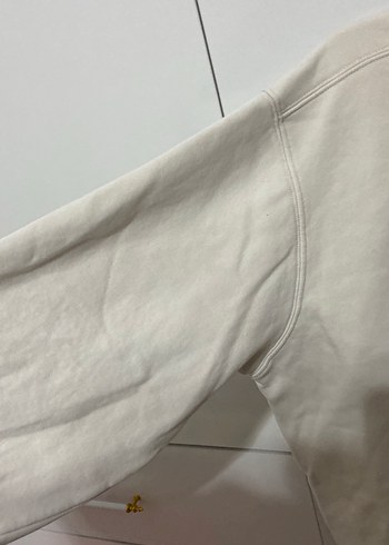 Beyaz Pamuklu Kadın Sweatshirt - Görsel 5