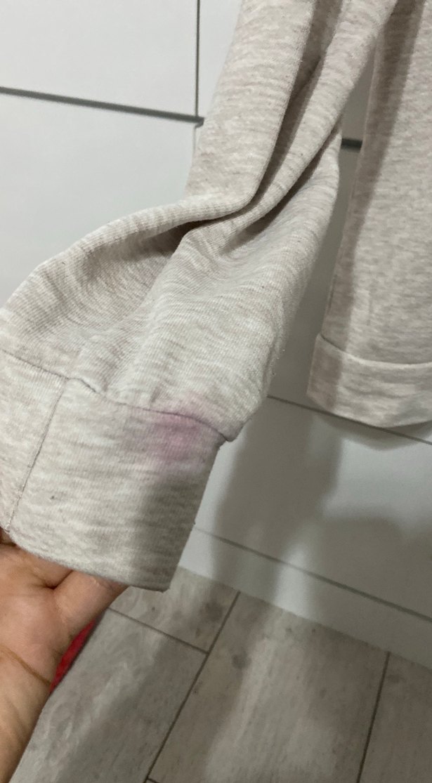 Bej Baskılı Kadın Uzun Kollu Sweatshirt - Görsel 2