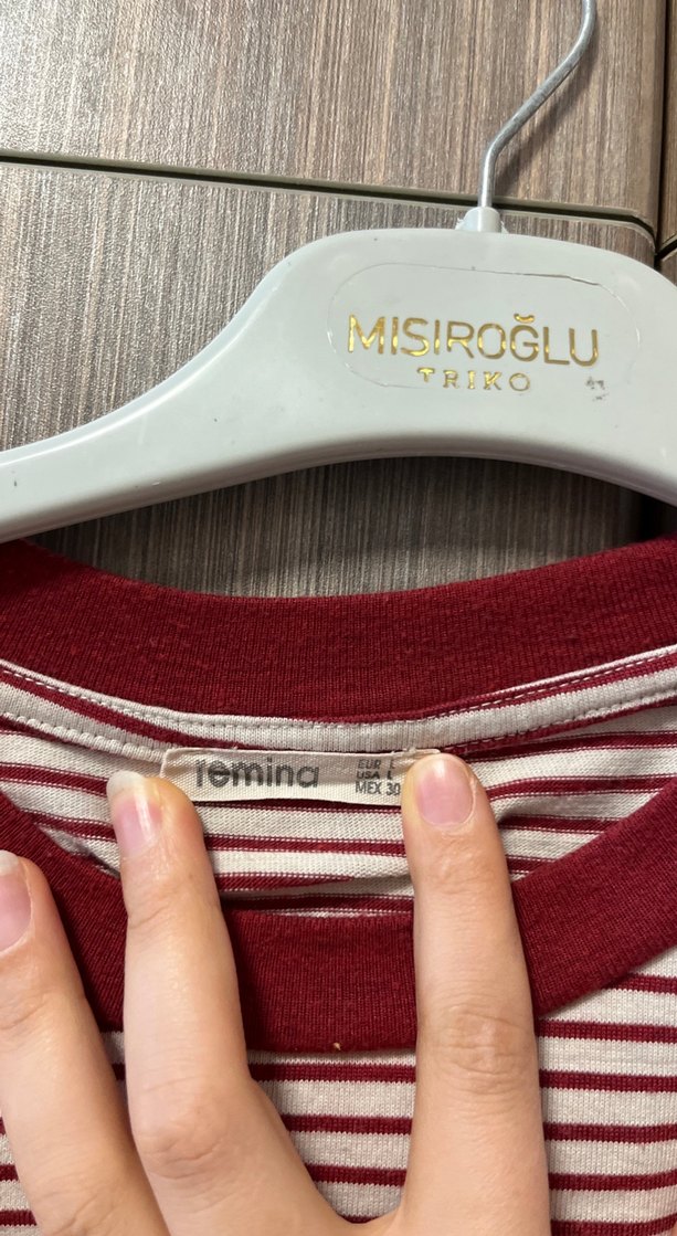 Kız Çocuk Çizgili Nakışlı Kısa Kollu Tişört - Görsel 4