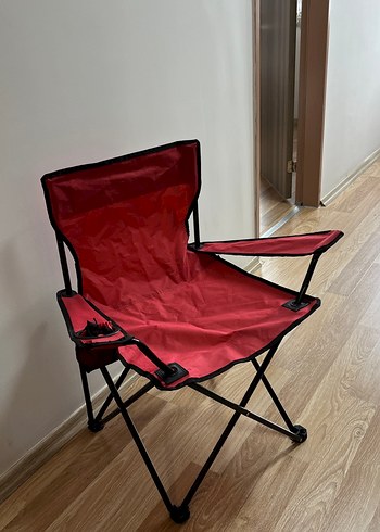 Kırmızı Katlanabilir kamp Sandalyesi - Görsel 3
