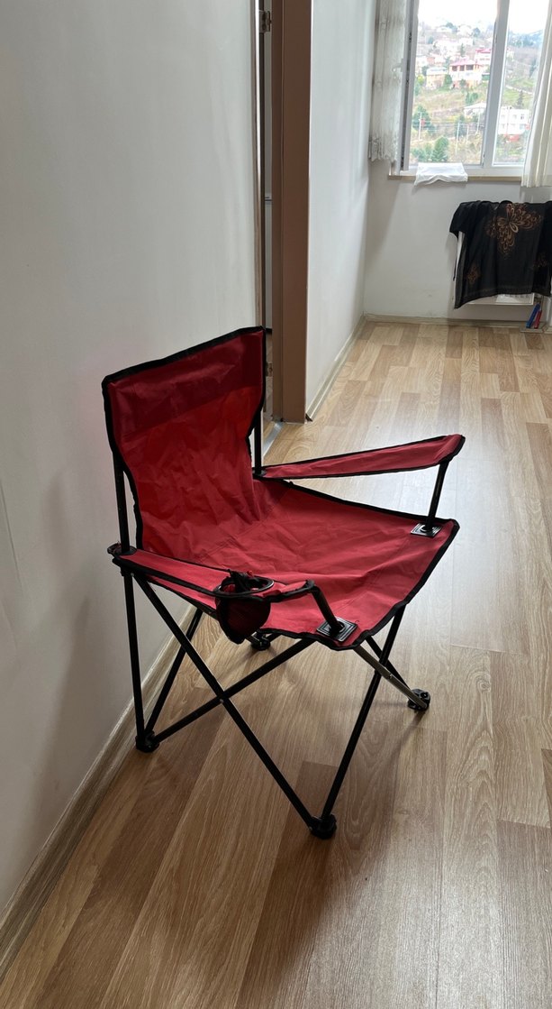 Kırmızı Katlanabilir kamp Sandalyesi - Görsel 4