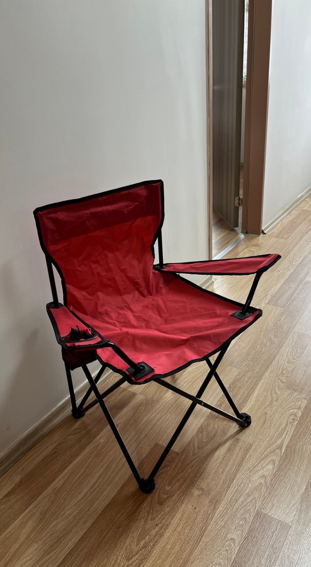 Kırmızı Katlanabilir kamp Sandalyesi - Görsel 3